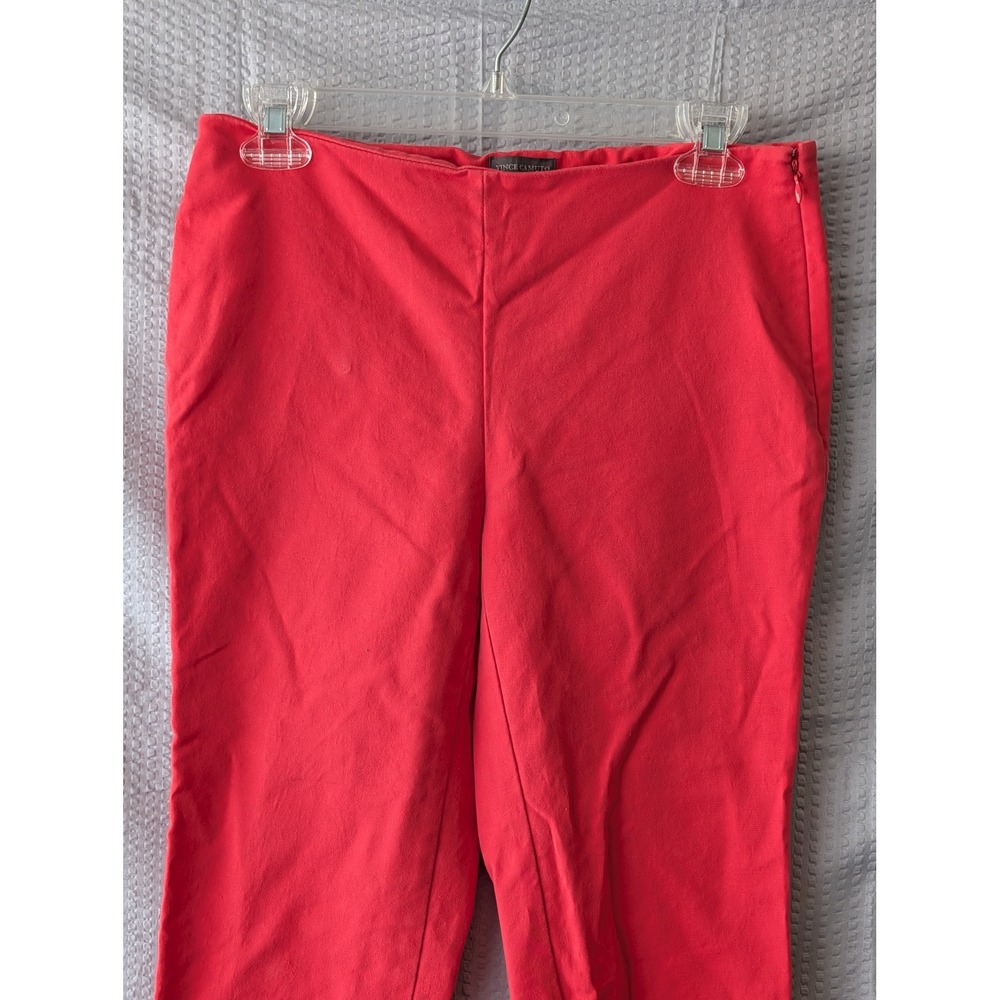 Vince Camuto Womens Red Slim Leg Side Zip Trousers Pants Size 4